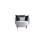 Poltrona Tessile Bianca Poltrona Di Lusso Monoposto Di Design Per Il Soggiorno Poltrona Imbottita