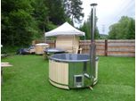 Vasca Idromassaggio Vasca Da Bagno Esterna Stufa A Legna Giardino A Botte Piscina Termocondizionata