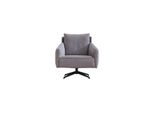 Soggiorno Grigio Salotto Di Lusso Monoposto Poltrona Tessile Di Design A 1 Posto