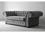 Divano A 3 Posti In Tessuto Di Design Divano Imbottito Tessile Moderno Chesterfield Grigio