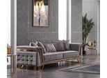 Divano Grigio A Tre Posti Per Soggiorno Di Lusso, Divano Tessile Di Design, Sedute, Mobili