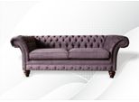 Divano Chesterfield Rivestimento Classico In Pelle Tessile 3 Posti Divano Tre Posti
