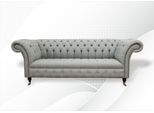 Divano Chesterfield 3 Posti Di Design Imbottito Divani Divani Tessuto Grigio