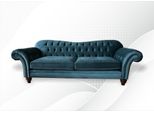 Divano Tessile Di Lusso Chesterfield Divani Tappezzeria Grande Set 3 Posti Design