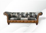Divano Chesterfield Multicolore A 3 Posti Divano Di Design A Tre Posti Imbottitura Tessile
