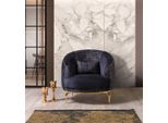 Lusso Poltrona Blu Soggiorno Poltrona Moderna Monoposto Relax Club Arredamento