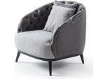 Poltrona Design Monoposto Poltrona 1 Posto In Tessuto Design Grigio Chesterfield