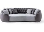 Divano Chesterfield A Tre Posti Divano In Tessuto Grigio A 3 Posti Divano Imbottito In Tessuto
