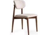 Designer Lusso Moderno Sedia Sala Da Pranzo Sedie Seduta Lehn Beige Legno