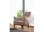 Poltrona Moderna Poltrona Da Cocktail Poltrona Ad Ala Mobili Di Design Mobili In Legno Beige
