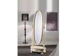 Soggiorno Classico Grande Specchio Da Terra Beige Cornice In Legno Design Nuovo