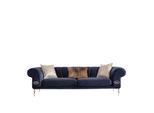 Divano Da Salotto Blu Di Design Divano Imbottito A 3 Posti Nuovo
