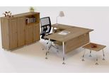 Set Da Ufficio In Legno Scrivania Angolare Cassettiera 2X Schedario Tavolino 4 Pezzi