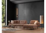Divano Angolare Marrone Per Il Soggiorno, Tappezzeria Di Design Zona Giorno Divano A L