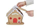 Crea La Tua Casa Di Natale - 30 X 30 X 28 Cm - Adesivi E Penne Inclusi - Decorazione Natalizia Fai Da Te - Marrone