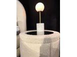 Comodino Bianco Rotondo Elegante Camera Da Letto Lusso Legno Comodini Moderni Nuovo