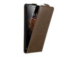 Cadorabo Custodia Per Huawei Ascend G7 Plus / G8 / GX8 Copertura Protettiva In Marrone Custodia Per Cellulare Flip Case Custodia Cover