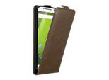 Custodia Cadorabo Per Motorola Moto X Play Custodia Protettiva In Marrone Custodia Flip Per Telefono Cellulare Custodia Cover
