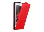 Custodia Cadorabo Per Sony Xperia Sp Cover Protettiva In Rosso Custodia Flip Per Telefono Cellulare Custodia Cover