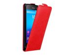 Custodia Cadorabo Per Sony Xperia M5 Custodia Protettiva In Rosso Custodia Flip Per Telefono Cellulare Custodia Cover