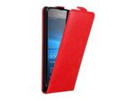 Cadorabo Cover Per Nokia Lumia 650 Cover Protettiva In Rosso Flip Case Custodia Per Telefono Cellulare Case Cover