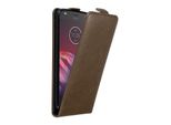 Custodia Cadorabo Per Motorola Moto Z2 Cover Protettiva In Marrone Custodia Flip Per Telefono Cellulare Custodia Cover