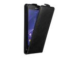 Custodia Cadorabo Per Sony Xperia T3 Cover Protettiva In Nero Custodia Flip Per Telefono Cellulare Custodia Cover