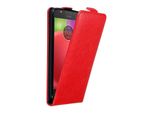 Custodia Cadorabo Per Motorola Moto E4 Cover Protettiva In Rosso Custodia Flip Per Telefono Cellulare Custodia Cover