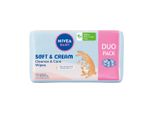 Nivea Baby Soft & Cream Salviettine Biodegradabili Per Bambini, 2 X 57 Pezzi
