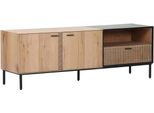 Lowboard Gutmann Factory, Braun (Braun, Schwarz), B:160Cm H:55Cm T:43Cm, Mdf, Sideboards, Lowboard