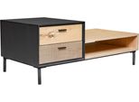 Couchtisch Gutmann Factory, Beige (Natur, Schwarz, Natur), B:61Cm H:45Cm T:120Cm, Tische, Couchtisch