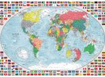 Puzzle Ravensburger Mappa Del Mondo Colorata 1000 Pezzi