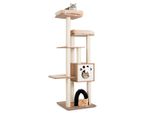 Costway Tiragraffi A 6 Livelli 176 Cm, Albero Per Gatti Con Tappetini E Grotta, Legno, Arredamento Per Gatti, Albero Per Arrampicata, Albero Per Attività, Albero Per Giocare