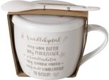 Tazza In Porcellana Con Coperchio E Cucchiaio, Bakery, 600 Ml