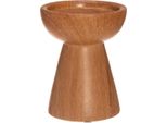 Portacandele In Ceramica, 11,5 Cm, Marrone