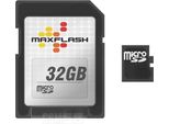 Scheda Micro Sd 32 Gb Classe 4 + Adattatore Sd - Scheda Di Memoria Maxflash