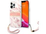 Guess Guhcp13Lkmabpi Iphone 13 Pro / 136,1 RóżOwy/Pink Hardcase Marble Strap Collection