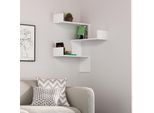 Decortie Luksa Scaffale Angolare A Parete Libreria Moderna Bianco 60 X 22 X 90 Cm
