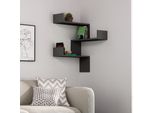 Decortie Luksa Scaffale Angolare A Parete Libreria Moderna Grigio Antracite 60 X 22 X 90 Cm