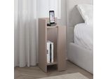 Decortie Comodino Moderno Elos Modulo Sinistro Grigio Moka 27 X 25 X 60 Cm