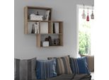 Decortie Maybe Mensola Galleggiante Moderna Rovere-Bianco , 85 X 20 X 85 Cm