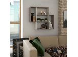 Decortie Mito Mensola Galleggiante Moderna Grigio Moka Bianco Sporco 89 X 20 X 80 Cm