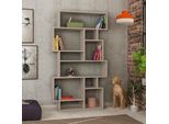 Decortie Karmato Libreria Moderna Espositore Grigio Moka 96 X 26 X 169 Cm