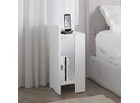 Decortie Comodino Moderno Elos Modulo Sinistro Bianco 27 X 25 X 60 Cm