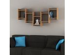 Decortie Bat Mensola Galleggiante Moderna, Rovere 151 X 20 X 64 Cm