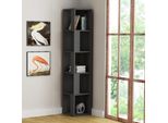 Decortie Piano Libreria Angolare Moderna Grigio Antracite 31 X 31 X 159 Cm
