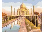 Quadro Numerico - Taj Mahal E Tramonto, 40X50 Cm, Con Barella (Già Tesa)