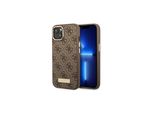 Guess Guhmp14Su4Gprw Iphone 14 / 15 / 13 6.1 BrąZowy/Brown Custodia Rigida 4G Logo Plate Magsafe