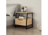 Decortie Pal Comodino Moderno Con Cassetto In Rovere Multiuso , 45 X 40 X 50 Cm