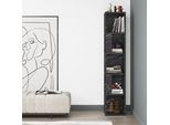 Decortie Piano Libreria Moderna Ad Angolo, Effetto Marmo Nero, 31 X 31 X 159 Cm